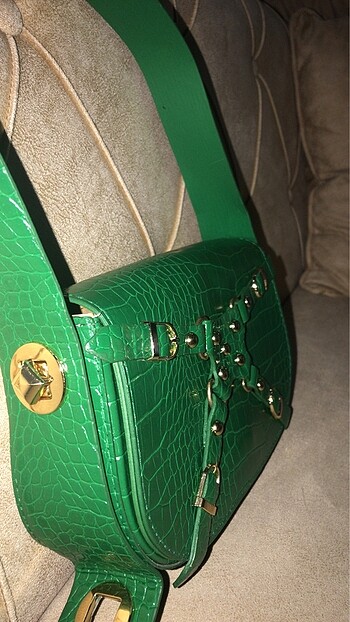 Manc model yeşil kol çantası
