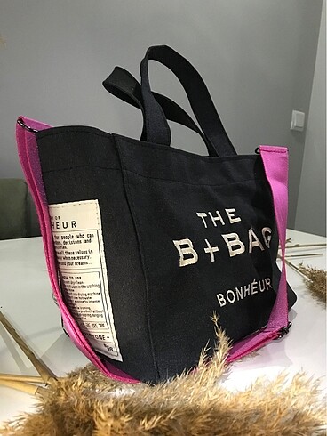 The B-Bag bonheur kanvas çanta
