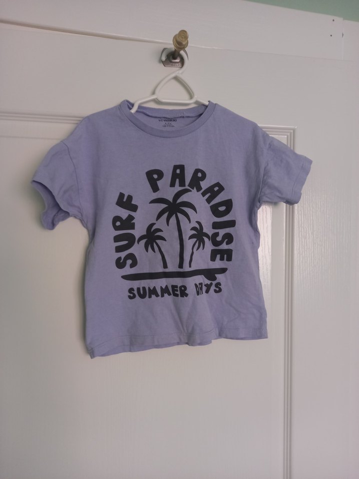 Lila Surf Paradise Yazlık Çocuk Tişörtü — görsel 4/4
