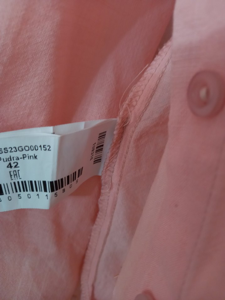 Pembe Çiçekli Uzun Kollu Rahat Gömlek — görsel 5/6