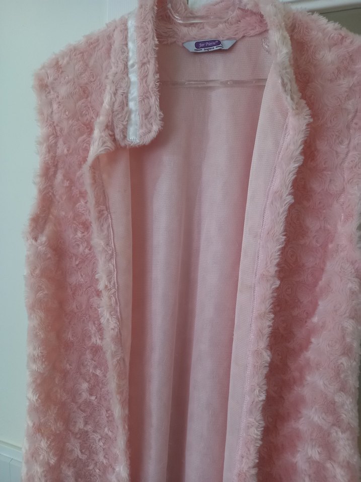 Pembe Peluş Detaylı Kadın Yelek — görsel 5/6