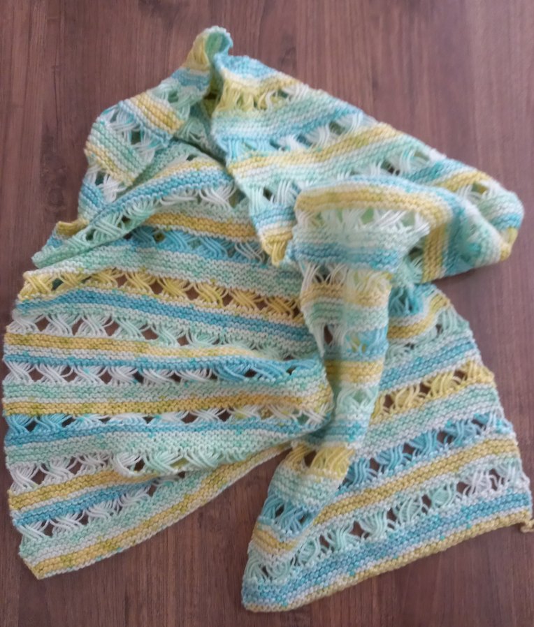 Pastel Çizgili Örgü Atkı — görsel 3/4