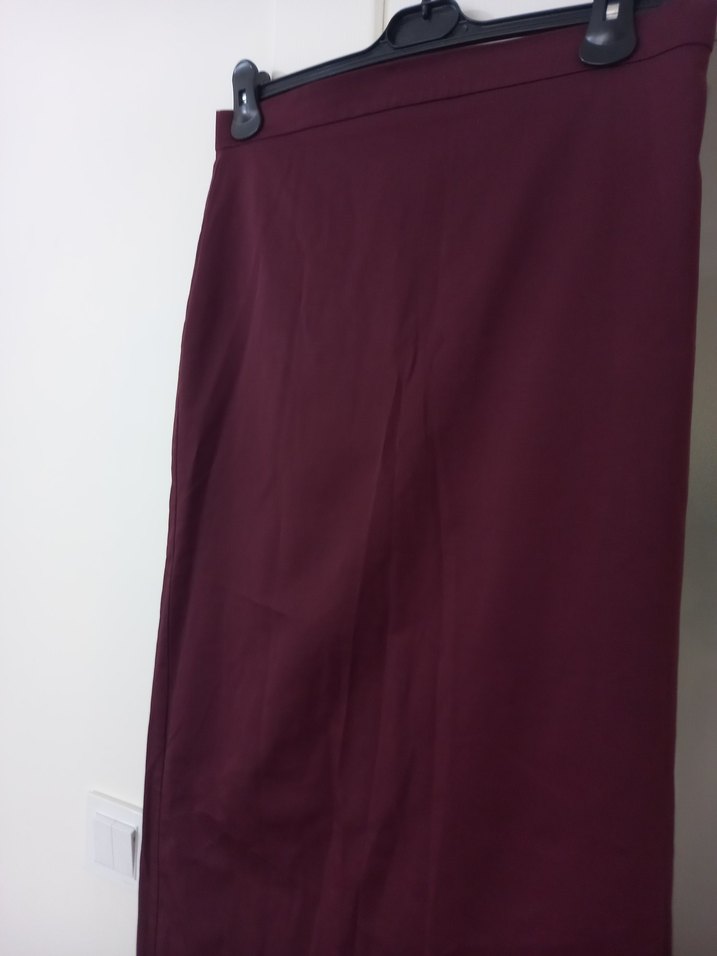 Bordo Düz Kalem Etek — görsel 2/8