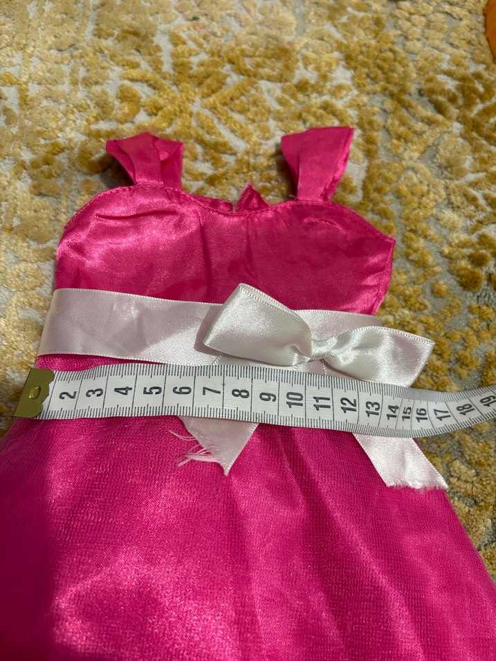 Pembe Parlak Kolsuz Kız Çocuk Elbisesi - Görsel 3