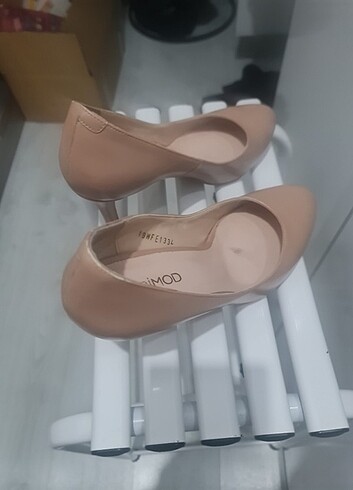 Derimod Derimod 8 cm topuklu klasik deri ayakkabı