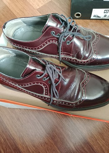 42 Beden Bordo Erkek Deri Klasik Ayakkabı