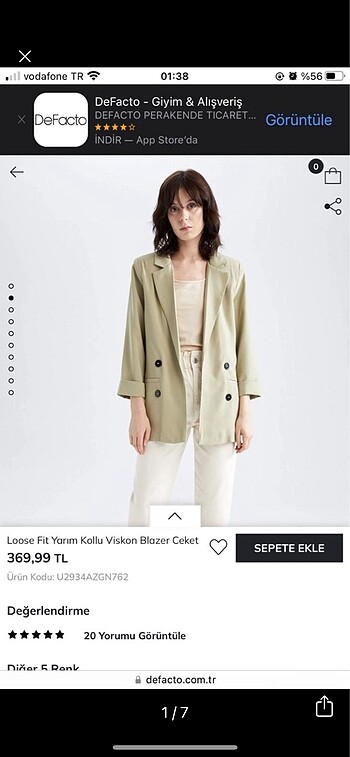 defacto blazer ceket