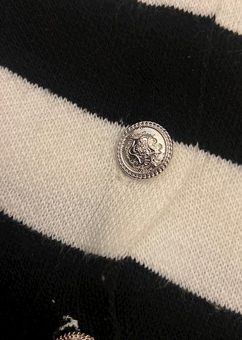 xs Beden gri Renk Düğmeli Nakışlı Kadın Gri Triko Kazak
