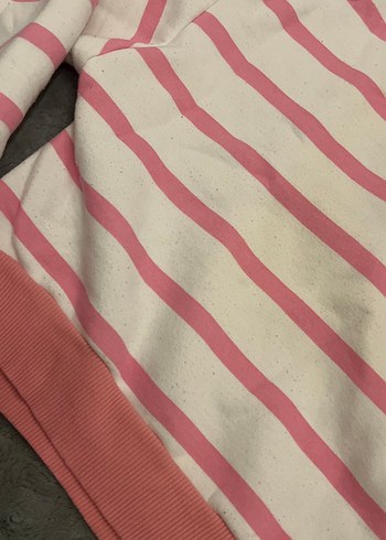 Trendyol & Milla Pembe Çizgili Uzun Kollu Kadın Sweatshirt