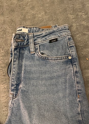 Mavi Jeans Gri Tie-Dye Düğmeli Midi Denim Pantolon