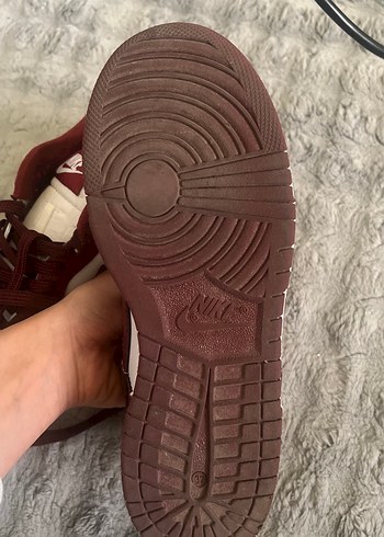 37 Beden bordo Renk Bordo Kadın Nike Süet Spor Ayakkabı
