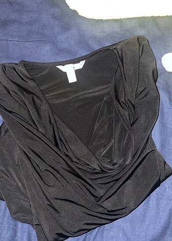 Uzun Kollu Siyah Hamile V Yakalı Bluz - Görsel 4