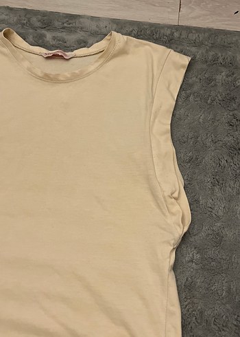 Zara Bej Kolsuz Kadın Tişört