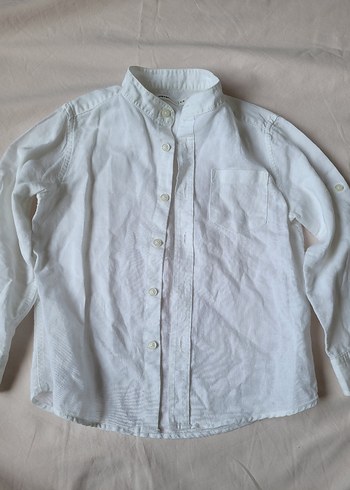 Erkek Çocuk Keten/Pamuk karışımlı Uzun Kollu Gömlek - Görsel 7