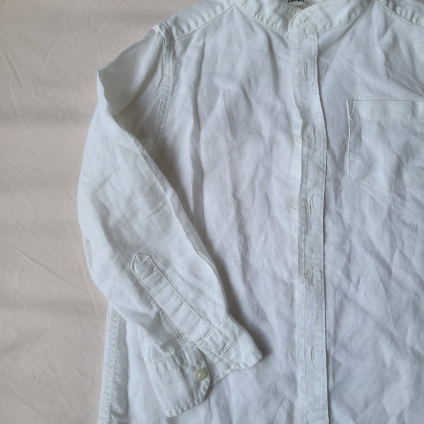 Erkek Çocuk Keten/Pamuk karışımlı Uzun Kollu Gömlek - Görsel 2