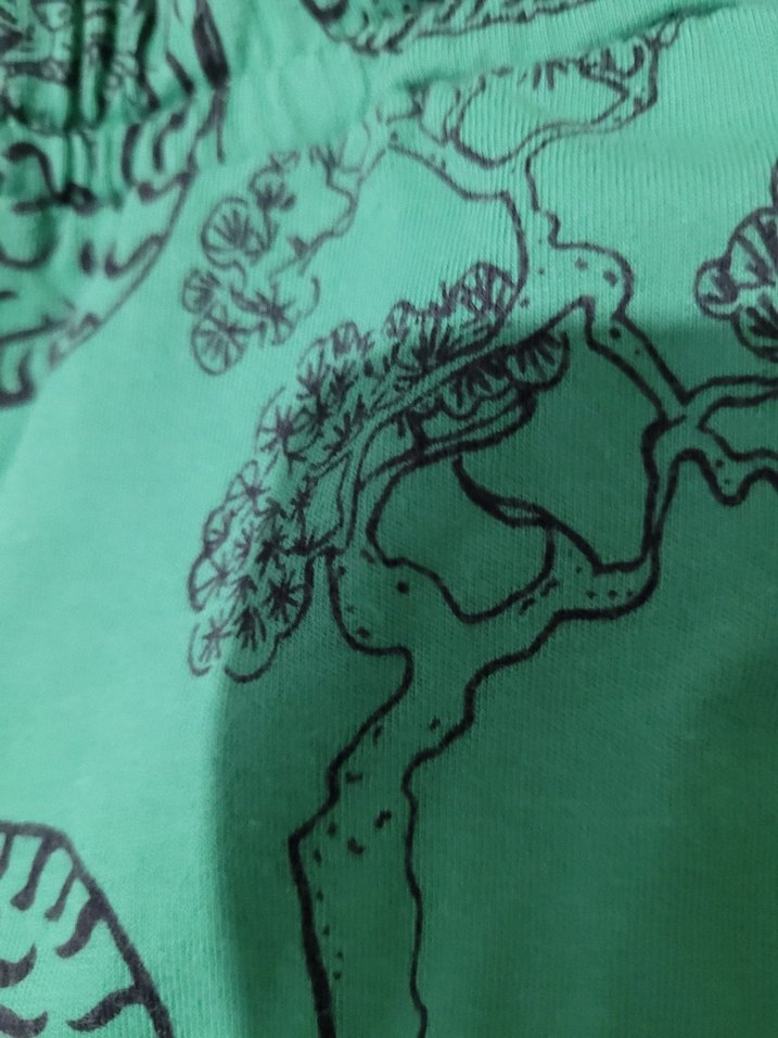 Baskılı Yeşil Kız Çocuk Rahat Pantolon - Görsel 5