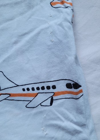 Mini Rodini Uçak Desenli Beyaz Çocuk Atlet - Görsel 5