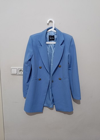 Mavi Kadın Düğmeli Midi Blazer Ceket