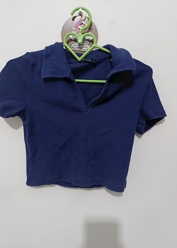 Kız Çocuk Lacivert Polo Yaka Tişört