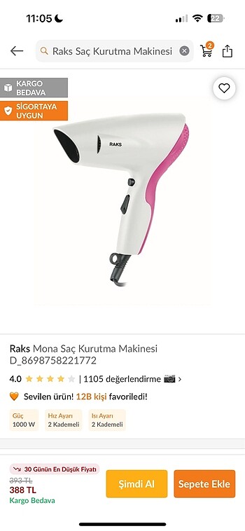 Saç kurutma makinesi