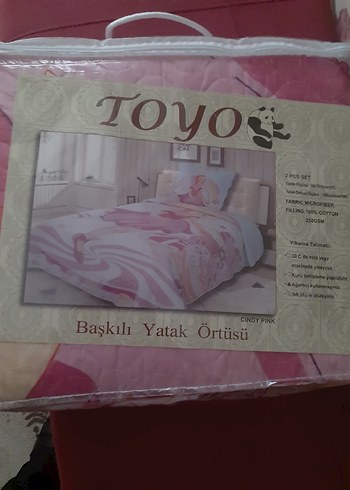 Çocuklar için Pembe Baskılı  yatak örtüsü - Görsel 3