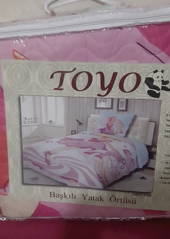 Çocuklar için Pembe Baskılı  yatak örtüsü - Görsel 7