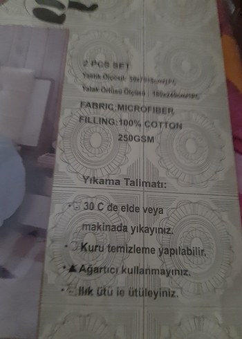 Çocuklar için Pembe Baskılı  yatak örtüsü - Görsel 6