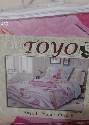 Çocuklar için Pembe Baskılı  yatak örtüsü - Görsel 5