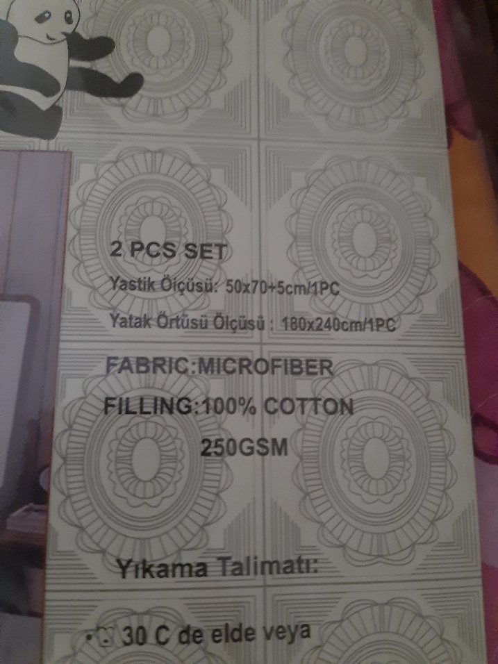 Çocuklar için Pembe Baskılı  yatak örtüsü - Görsel 4