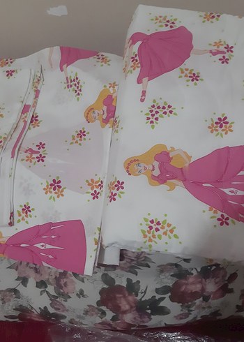 Baskılı Pembe  pike takımı - Görsel 3