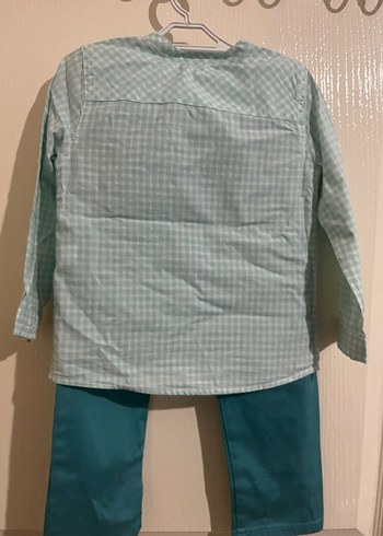 Uzun Kollu Düğmeli Bebek Erkek Takım - Görsel 5