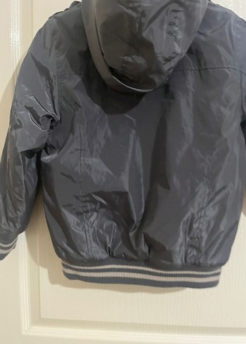 Gri Erkek Çocuk Fermuarlı Streetwear Mont - Görsel 2