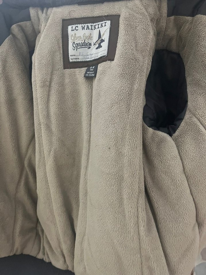 Gri Erkek Çocuk Fermuarlı Streetwear Mont - Görsel 3