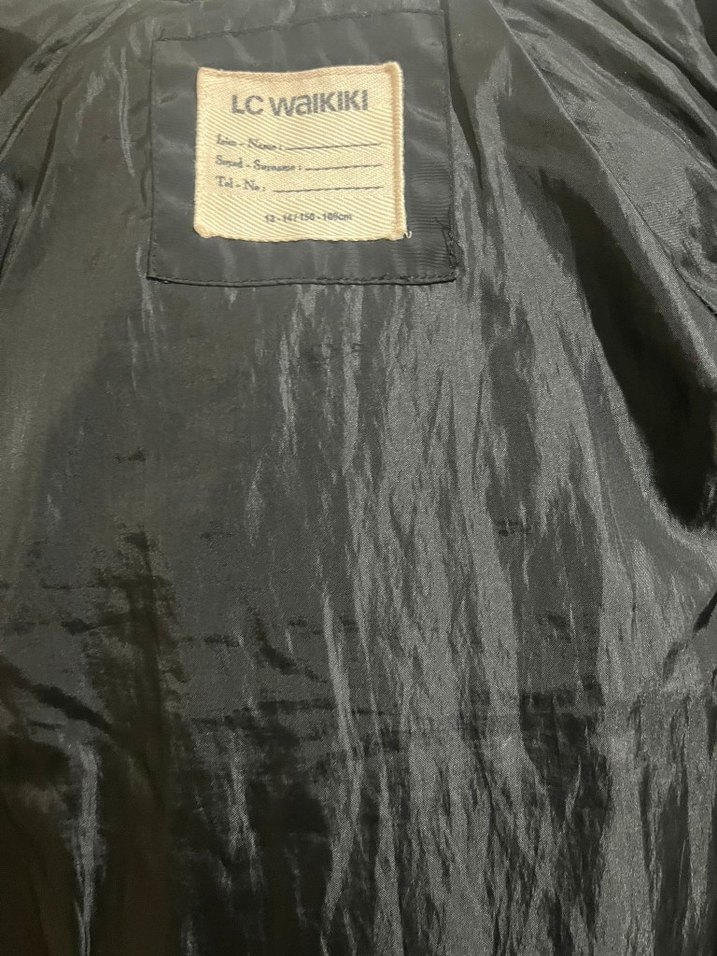 Kürklü Siyah uzun kız cocuk mont - Görsel 5