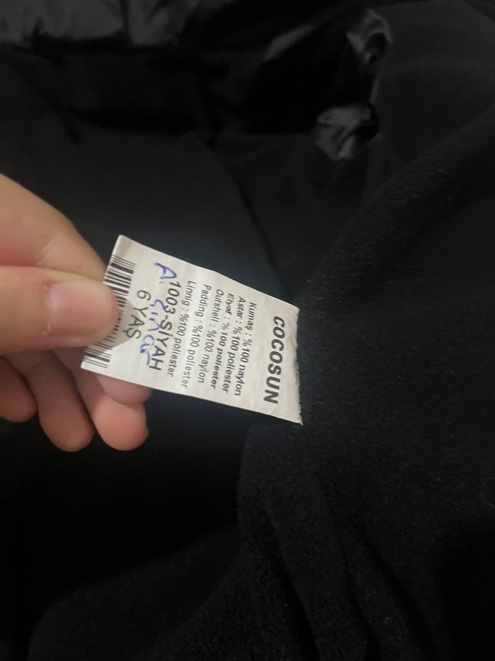 Erkek Çocuk Siyah Fermuarlı Kapüşonlu Mont - Görsel 5