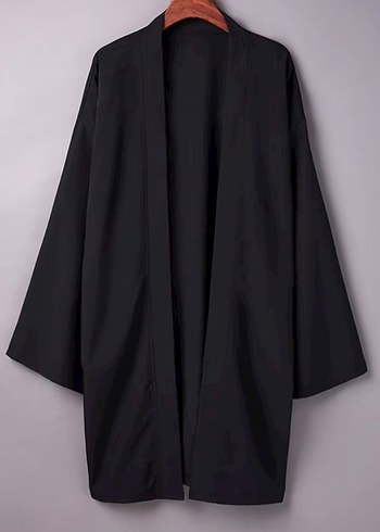 Siyah Kadın yada erkek Kimono