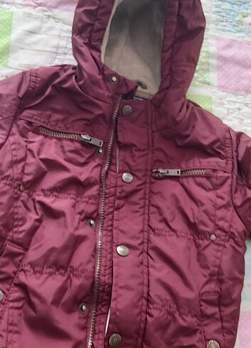 4 Yaş Beden bordo Renk Çocuk mont