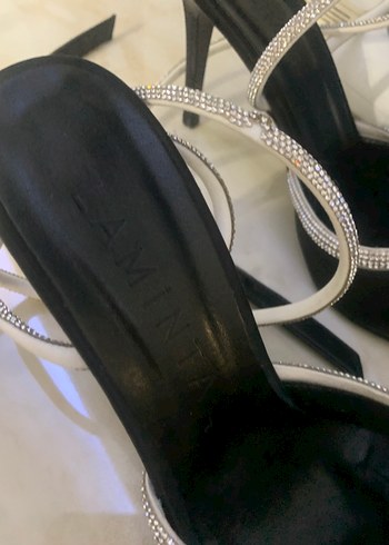 Bambi Siyah Taşlı Stiletto Kadın Abiye Ayakkabı