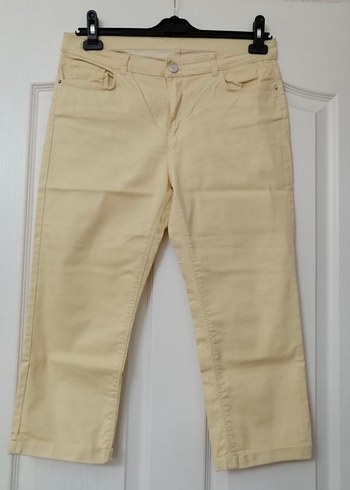 Sarı Kadın Boyfriend Midi Pantolon - Görsel 2