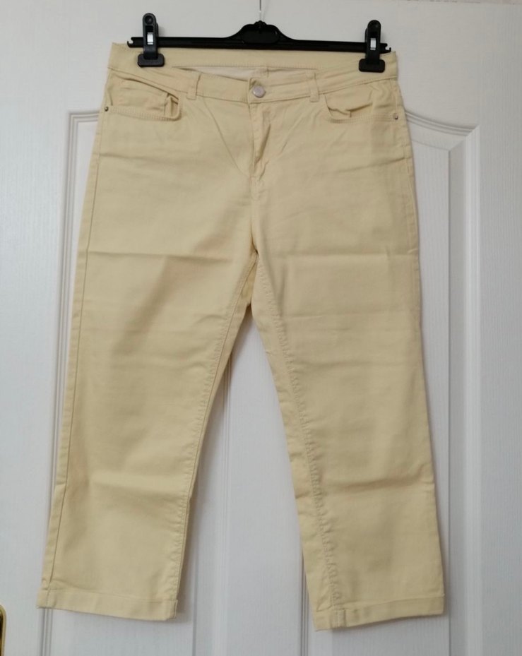 Sarı Kadın Boyfriend Midi Pantolon - Görsel 2