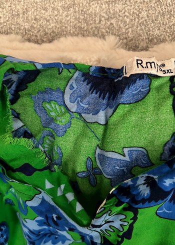 Yeşil Çiçekli Uzun Bohem Elbise - Görsel 3