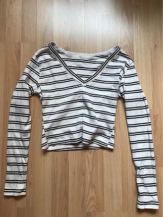 Croptop Çizgili Body