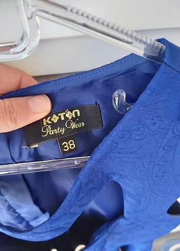 38 Beden lacivert Renk Koton party elbisesi