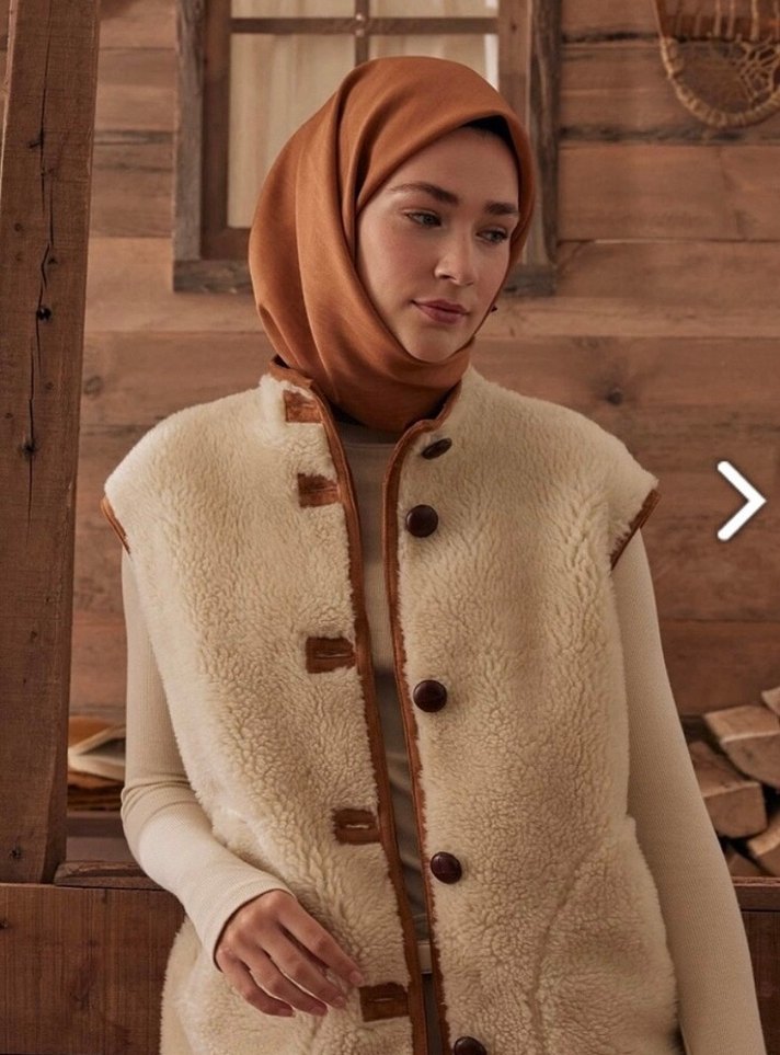 Kadın Koyu Bej Şal (fresh) - Görsel 2