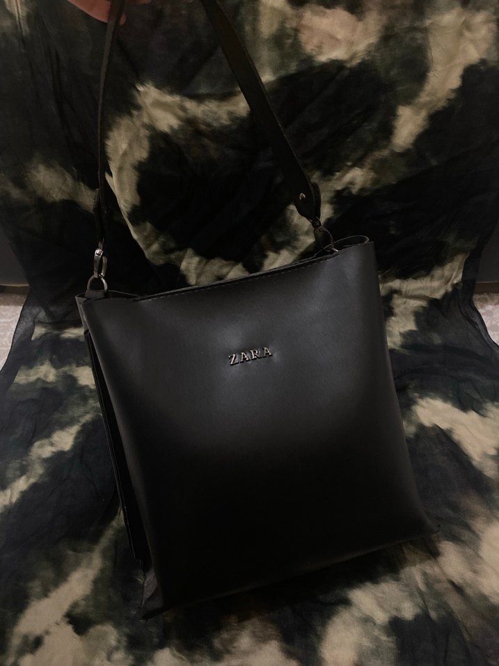 Siyah Deri Kadın Çanta - Görsel 2