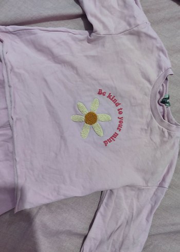 Pembe Baskılı Kız Çocuk Sweatshirt ve Pantolon Takımı - Görsel 2