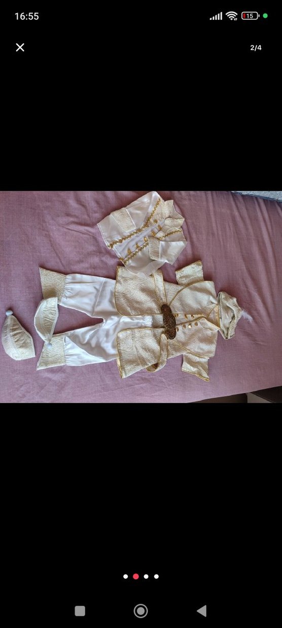 Dantelli Nakışlı Beyaz Çocuk Takımı - Görsel 2