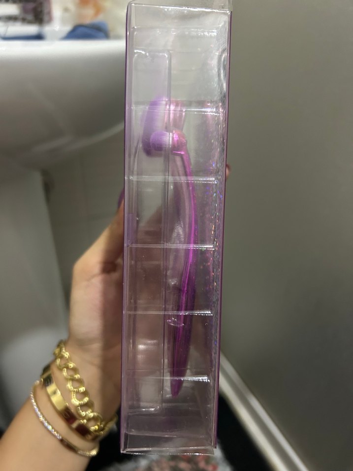 Mor Üçlü Oval Makyaj Fırçası Seti - Görsel 3