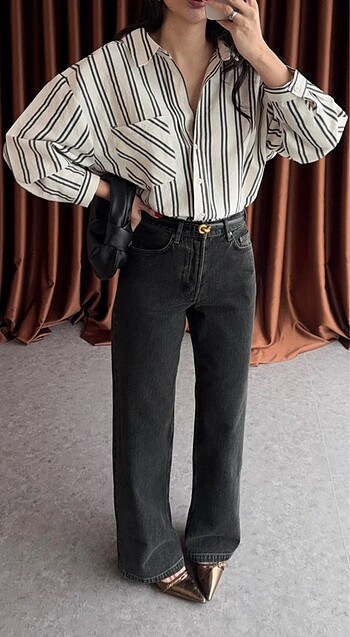 26 Beden siyah Renk Hazelanna cos wide leg antrasit jean
