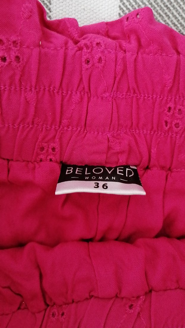 Pembe Mini Keten Şort - Görsel 3